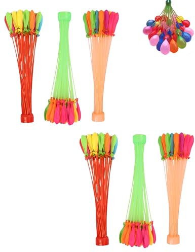 TPZORJX 222 Piezas Coloridas Bombas de Agua Con Cierre Automático,Juego Globos Agua,Bombas Agua de Llenado Rápido con 2 Inyectores Agua para Niños Niñas Juegos Acuáticos Fiestas Verano Piscina Playas