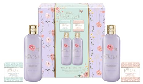 Baylis & Harding Royale Garden Luxury Indulgent Bathing Gift Set 1 Pack | Lavender & Rosehip Tea, Vegan Friendly