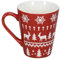 Floristik24 2er Set Weihnachtsbecher Rot Weiß Rentier Tannenbaum H10cm
