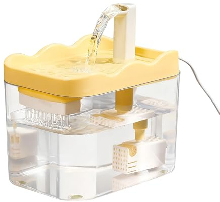 Fontaine de chat à batterie - Fontaines pour chats silencieuses irrigateur automatique, pompe silencieuse 1l Fournitures pour animaux | Perr boire chiot animal domestique intérieur appartement d