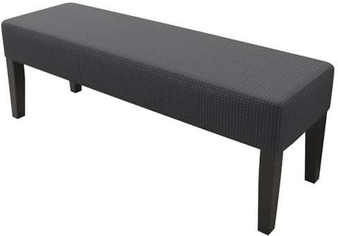 Mozzeilee Rechteckige Stretch-Bankbezüge, Anti-Staub, abnehmbarer Langstuhl-Schonbezug, waschbarer Sitzschutz für Wohnzimmer, Schlafzimmer und Küche (M: 140 cm - 160 cm, Grau)