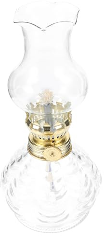 Beavorty Vintage Öllampe aus Dickem Glas für Tisch und Innenraum