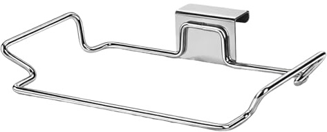 KxrTpx Bin Bag Holder, Trash Bag Hoop For Kitchen Door And Cupboard Installation, Space-Saving Hanging Bin For Caravans And Compact Apartments, Dimensions 24 x 15 x 3 cm