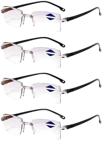 Dmrbiy 4 Pcs Blaulicht Brille, Intelligente Zoom-Brille, Automatische Anpassung An Die Erforderliche Korrektur