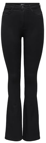 ONLY Damen Onlroyal High Sweet 600 Noos Flared Jeans, Schwarz (Black Black), M / 30L