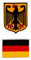 2er-Set Deutschland Flagge Wappen Adler Aufnäher Bügelbild 5,9 x 7,8 cm und 7,3 x 4,9 cm