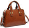 VASCHY Handtasche Damen, Kunstleder Henkeltasche Elegant Schultertaschen Arbeit Ledertasche Mode Frauen Tote Shopper mit dreifachen Fächern Ledertasche Braun