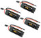 FEICHAO 4Pcs 40A Brushless ESC 2-4S Drehzahlregler mit 5V 3A BEC für Fixed Wing DIY RC Multi-Axis Flugzeug Drohne Hubschrauber (Short Cable)