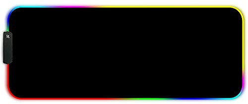 DORRISO RGB Alfombrilla de Ratón Juego Grande 800x300x3 mm XL Gaming Alfombrilla Raton RGB Impermeable con Base de Goma Mouse Pad para Gamers Ordenador PC Laptop Negro