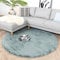 FRAAI | Home & Living Hochflor Teppich Rund - Comfy Supreme Türkis - Shaggy, Einfarbig - Modern, Skandinavisch - Wohnzimmer, Esszimmer, Schlafzimmer - Fellteppich - Carpet