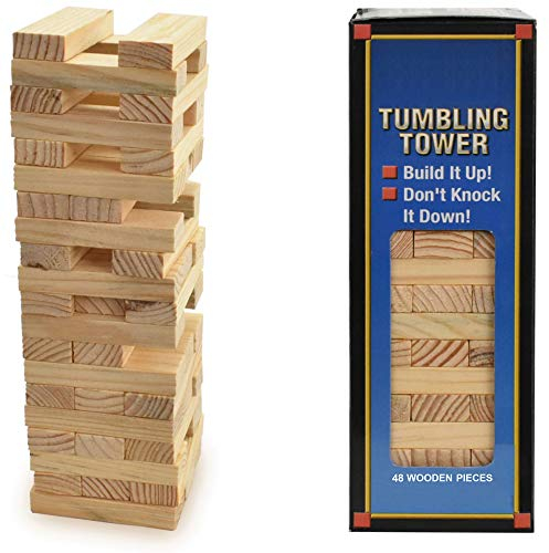 Traditioneller kleiner Trommelturm aus Holz, lustige Unterhaltung für Kinder und Erwachsene, klassisches Stapelblockspiel für Kinder, das Geschwindigkeit, Reaktion, Genauigkeit und Taktik fördert
