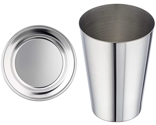 LACOR 61121 Plato Camping Llano Inox. 18% Cr. 22cm + 62406 Vaso Inox. 0,30Litros