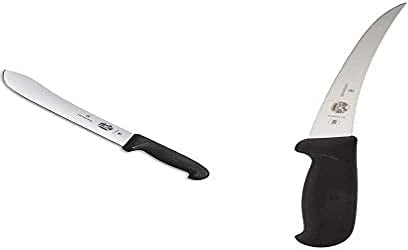 Victorinox C675 Steak Knife Bundle 5660315 Boning Knife, Narrow Curved Blade, 15 cm, Black