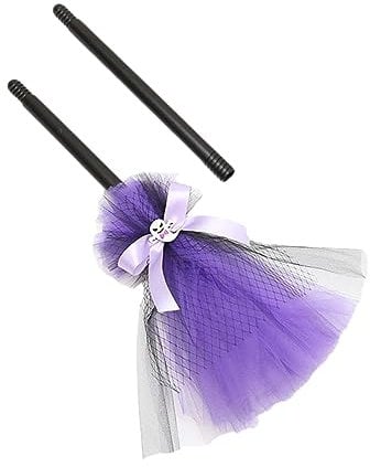 tinysiry Escoba de Bruja de Halloween, Escoba de Bruja para niños, Escoba de Bruja voladora, Escoba de Bruja, Juguete para niños, Accesorios de Escoba de Cosplay para Fiesta de Halloween Violeta