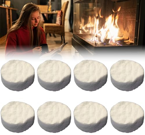 8 Stücke Rund Keramikwolle Für Bioethanol Kamin, 8.6x1.2cm Keramikschwamm Für Bio Ethanol Kaminofen Keramikschwamm Keramische Wolle Keramik Wolle Für Ethanol Bio-Ethanol Gelkamin Brennkammer