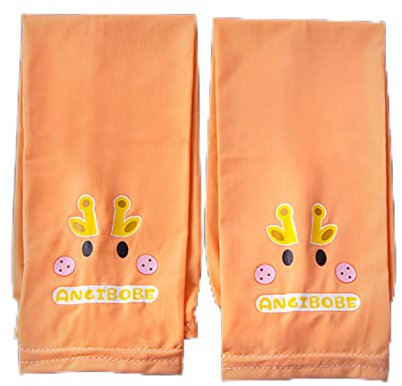 BEBIKR 4–8 Jahre alte, kühlende Sonnen-Ärmel, UV-Schutz, Armstulpen für Kinder, Armschutz, Laufen, Sportbekleidung für Sonne, UV, Orange, S
