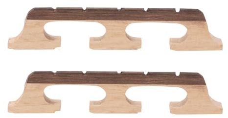LT Easiyl Lot de 2 chevalet de rechange à 5 cordes à trois pieds en érable ébène compatible avec banjo guitare ukulélé