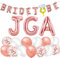 KOBOKO Jga Deko Luftballons,32 Inch Junggesellenabschied Frauen Deko,Bride To Be Deko,Rosegold Konfetti Luftballons Banner Girlande Folienballons für Tochter Mädchen Abschied Party