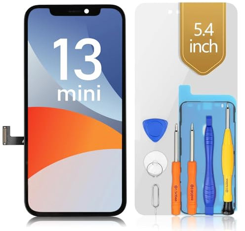 bokman für iPhone 13 Mini Display(5,4 Zoll), Ersatz-LCD-Bildschirm und Touch-Digitizer mit Reparaturwerkzeug-Kits