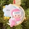 ALBK Personalised Baby's First Christmas Bauble - Baby First Christmas Tree Decoration, Custom Christmas Ornaments with Name, Xmas Gifts for Kids Girls Boys Toddler New Baby