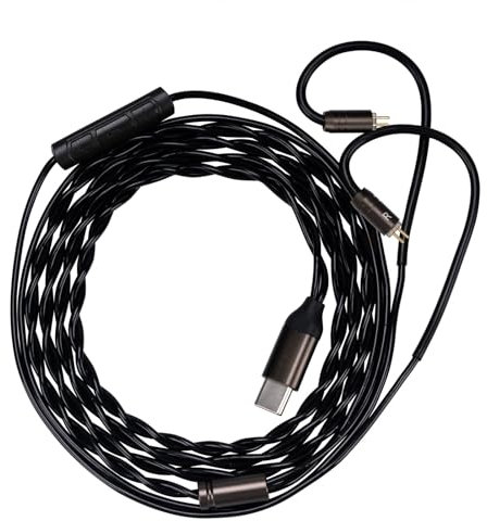 QOA Celest RUYI Pro USB C IEM Cable with Micphone Decoding Chip Type C in Ear Monitor Cable with Detachable Boom Mic OFC Earphone Upgrade Headphone Cable for KZ ZS10, ZS10 Pro X, ZSN PRO