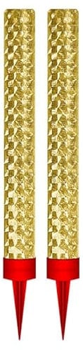 Pack of 2 Ice Fountain Cake Toppers | Sparkling Ice Fountains for Birthdays, Weddings, Anniversary Decoration (Gold)