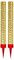 Pack of 2 Ice Fountain Cake Toppers | Sparkling Ice Fountains for Birthdays, Weddings, Anniversary Decoration (Gold)
