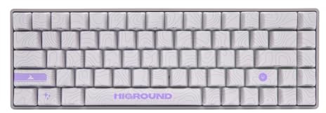 Higround Basecamp 65HE RétroSUPER Clavier de jeu filaire USB 65 % mécanique avec commutateurs magnétiques Gateron KS-37, RVB programmable, remplaçable à chaud, son crémeux Deep Thock pré-lubrifié