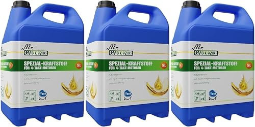 3 x 5 Liter Mr. Gardener Alkylatbenzin für 4-Takt-Motoren