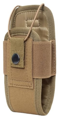 Rersduyt Khaki Radio Walkie Talkie Bag Waist Pack Pocket Holder Portable Walkie Talkie Bag Hunting Camping Carrying Bag