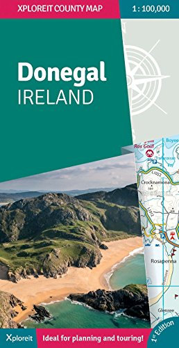 Donegal Ireland: Xploreit County Map (Xploreit County Series, Band 6)