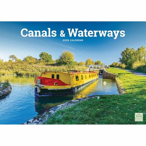 Carousel Worldwide Canals & Waterways 2026 A4 Wall Calendar – Scenic Waterway Photography, Monthly Planner, 12-Month Organiser for Home or Office