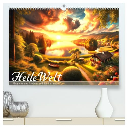 Heile Welt - Momente des Friedens und der Harmonie (hochwertiger Premium Wandkalender 2026 DIN A2 quer), Kunstdruck in Hochglanz: Ein Jahr voller ... die zum Träumen einladen. (CALVENDO Natur)