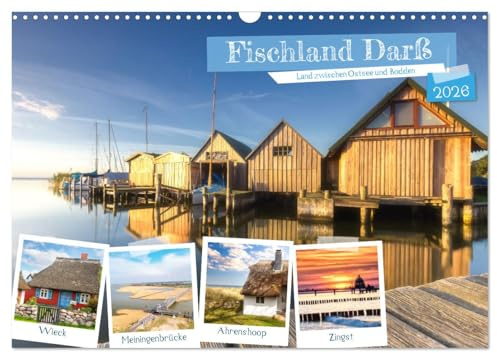 Fischland Darß, Land zwischen Ostsee und Bodden (Wandkalender 2026 DIN A3 quer), CALVENDO Monatskalender: Fischland Darß, feine Sandstrände und ursprüngliche Landschaften (CALVENDO Natur)