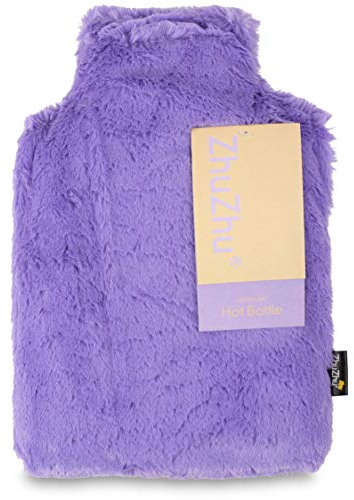 Zhu-Zhu Plush Hot Bottle Body Warmer - Microwavable Wheat Bag - Microwave Heat Pad with Lavender (Lilac)