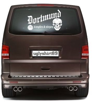 uglyshirt89 Dortmund Autoaufkleber 45 cm | Fussball | Hardcore | Sticker | Aufkleber | KSM1