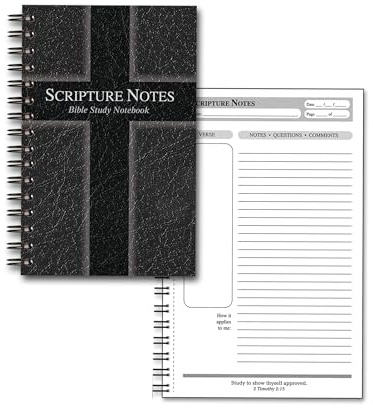 Scripture Notes Bible Study Notebook-Black