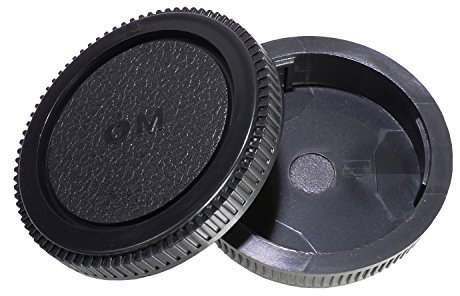 camdesign Objektivrückdeckel und Body Cap Set für Olympus OM System. Geeignet für OM, om-2, om-3, OM, om-10, om-20, om-40, om-g Kameras und Om Objektiv-Systeme + camdesign Armband Objektiv Focus Ring