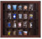 Gallery Solutions 45,7 x 40,6 cm Schnapsglas-Vitrine mit Scharnierfront, Walnuss