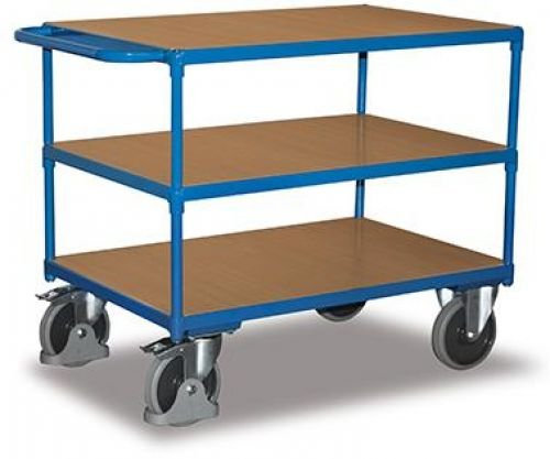 VARIOfit Schwerer Tischwagen mit 3 Ladeflächen, sw-600.512