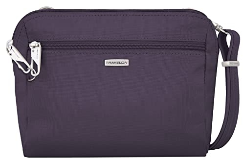 Travelon Damen Classic Convertible Crossbody und Hüfttasche Crossbody Bag, Violett, 8 x 7 x 2, Classic Convertible Crossbody & Waist Pack