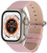 Fullmosa Cinturino per Apple Watch 41mm/40mm/38mm, Cinturini in Pelle di Ricambio Compatibile con Apple Watch Serie 9 8 7 6 5 4 3 2 1, Apple Watch SE 2/ SE, Rosa