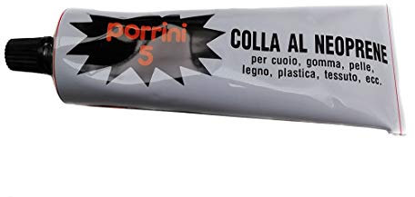 Colla neoprenica Artiglio-Porrini-Movi x cuoio, pelle, gomma, feltro, plastica, Marca: Porrini, Colore: Resine rosse, Contenuto: 150 ml