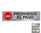 Normaluz RD707025 - Señal Adhesiva Rectangular Prohibido el Paso Acero Inoxidable Adhesivo 0.8 mm 5 x 20 cm, Gris