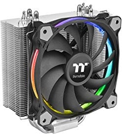 Thermaltake Riing Silent 12 RGB Sync Edition - Ventilador bajo Ruido 120 mm PWM, Color Negro
