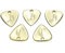 Dilwe 5 Pcs Plektren, Metall Pick Plektrum für Akustische Gitarre, E Gitarre, Ukulele(Gold)