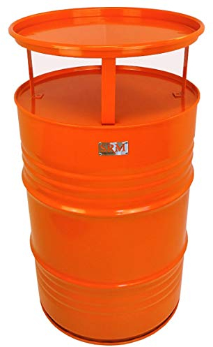 Fassmöbel Stehtisch Bistrotisch Tisch Design Partytisch Orange Ø 57cm Höhe 108cm / Glatter Glanz - Pflegeleichte Oberfläche