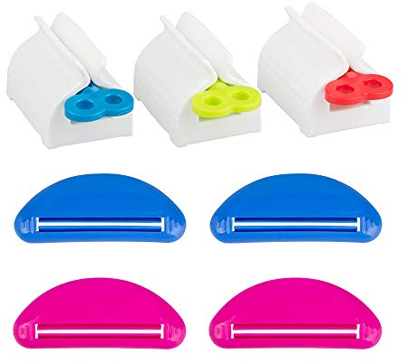 DanziX Lot de 3 presses à dentifrice en plastique avec 4 clips