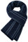 WANYING Herren Wolleschal mit Kaschmiranteil 35% Wolleanteil 65% Herrenschal Kaschmirschal Strickschal Super Warm Weich Casual Business - Schmal Gestreift Dunkelblau & Grau