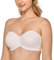 DELIMIRA Soutien Gorge sans Bretelles Invisible Grande Taille Femme Soutien-Gorge avec Armature Minimiseur Rose Blanc 110D